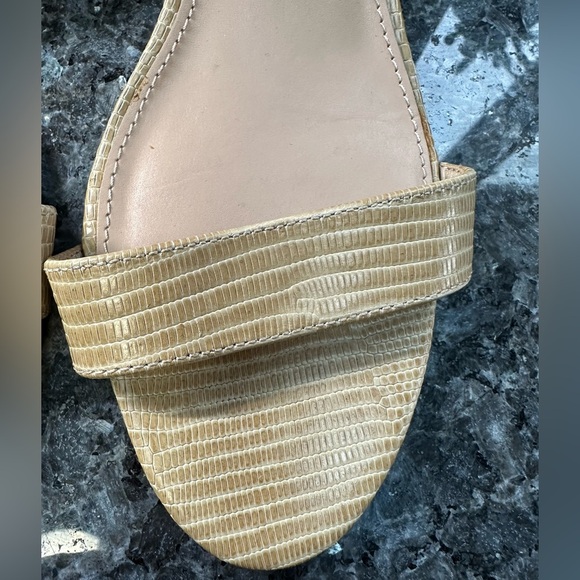 Tory Burch Brown Beige Ankle Strap Open Toe Wedges Women’s Size 9.5 - Picture 7 of 12